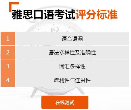 “雅思口语评分标准”