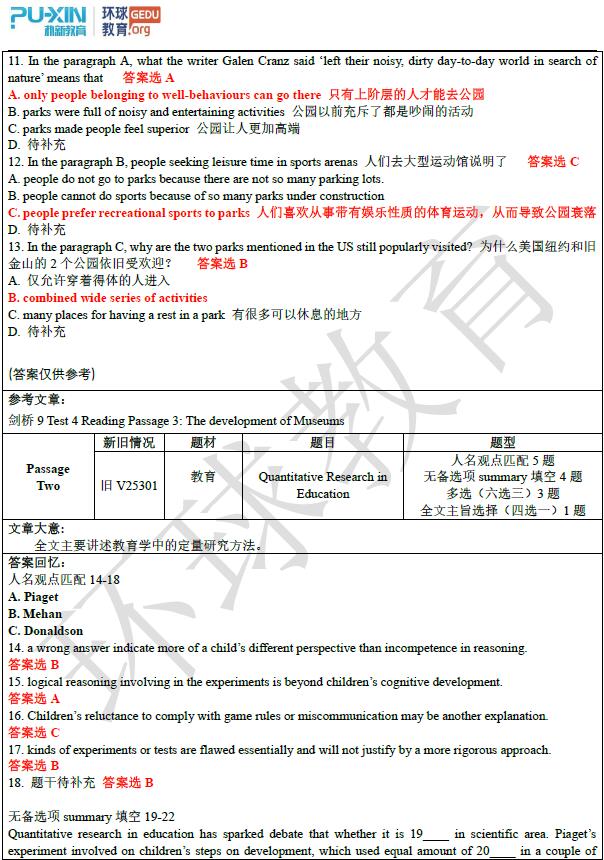 2019年12月21日雅思阅读机经