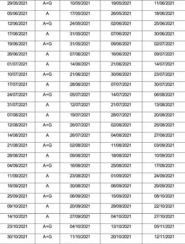 2021年雅思考试时间