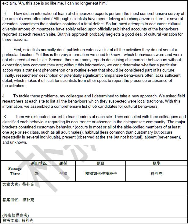 2020年12月19日雅思阅读机经