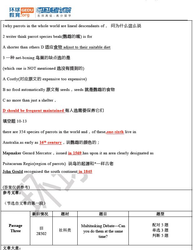2020年8月1雅思阅读机经