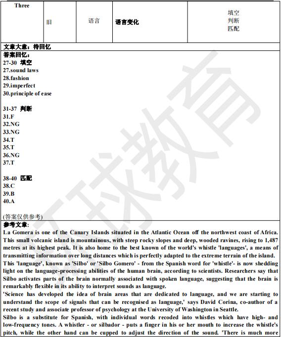 2021年11月20日雅思阅读机经