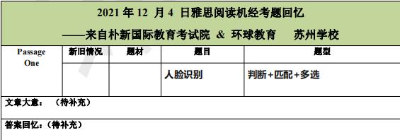 2021年12月4日雅思阅读机经