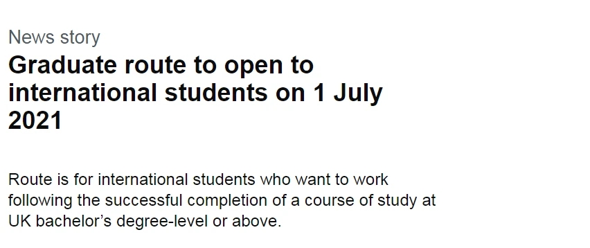 英国毕业生签证（PSW）政策更新！最晚6月21号入境英国！