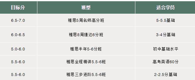 环球教育雅思/托福/国际课程名校冲刺计划课程安排