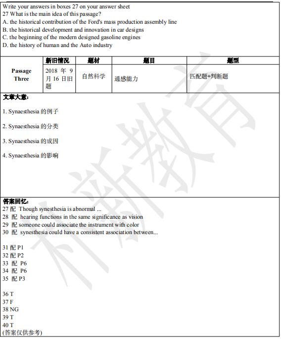 2021年3月6日雅思阅读机经