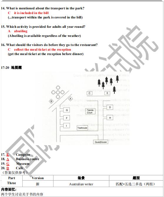 2021年4月3日雅思听力机经