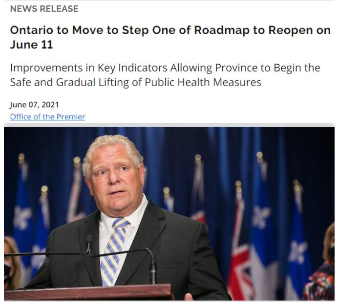 加拿大留学：安省宣布提前解封：重开商店、餐馆酒吧！放宽11项活动！