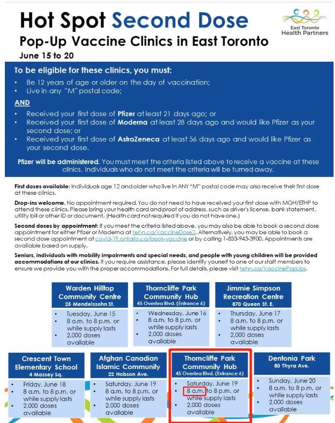 多伦多宣布：6月20日起全部打莫德纳；为打辉瑞华人半夜排3000号！