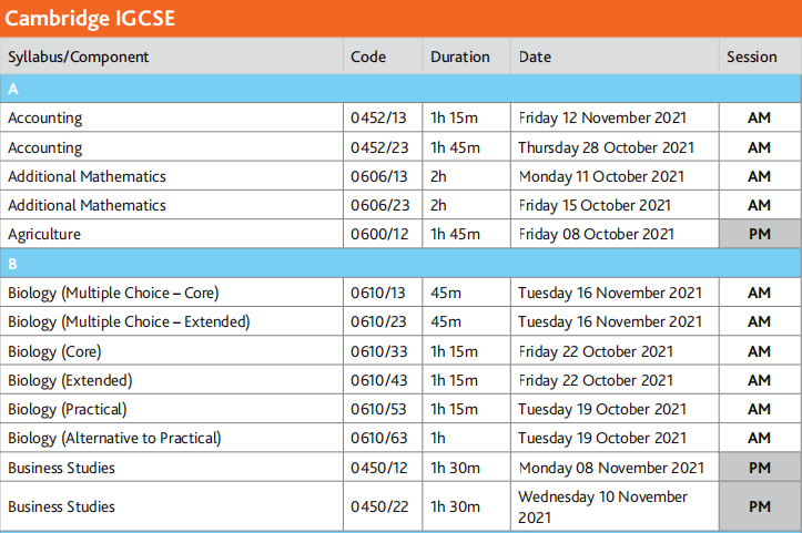 关注，2021年10/11月CAIE IGCSE&ALevel和牛津AQA IGCSE秋季大考时间表来了！