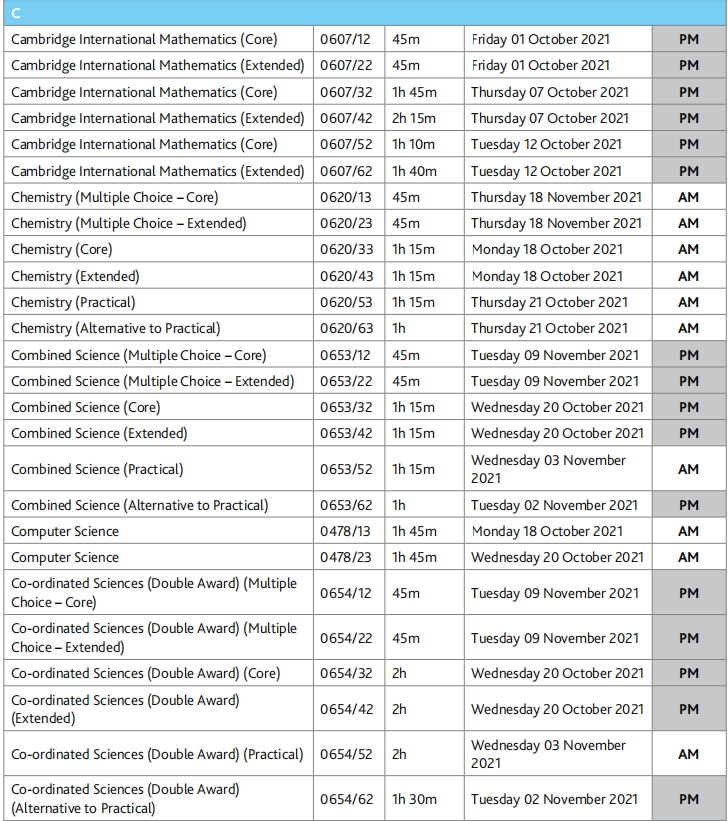 关注，2021年10/11月CAIE IGCSE&ALevel和牛津AQA IGCSE秋季大考时间表来了！