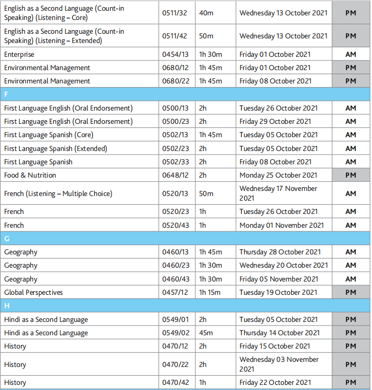 关注，2021年10/11月CAIE IGCSE&ALevel和牛津AQA IGCSE秋季大考时间表来了！