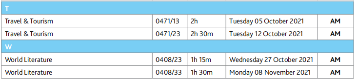 关注，2021年10/11月CAIE IGCSE&ALevel和牛津AQA IGCSE秋季大考时间表来了！