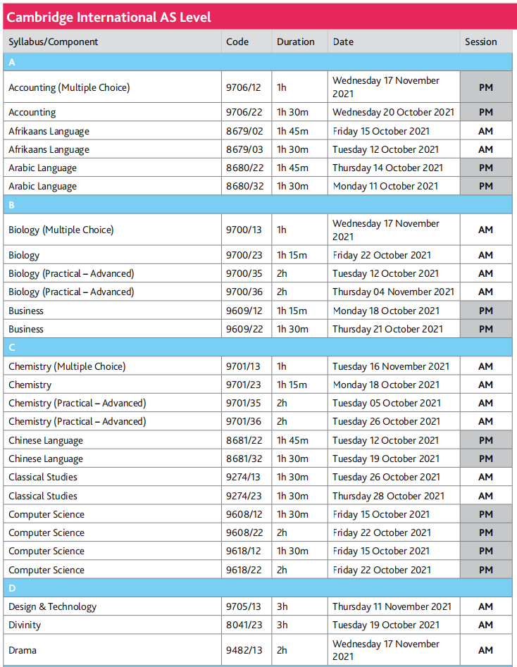 关注，2021年10/11月CAIE IGCSE&ALevel和牛津AQA IGCSE秋季大考时间表来了！