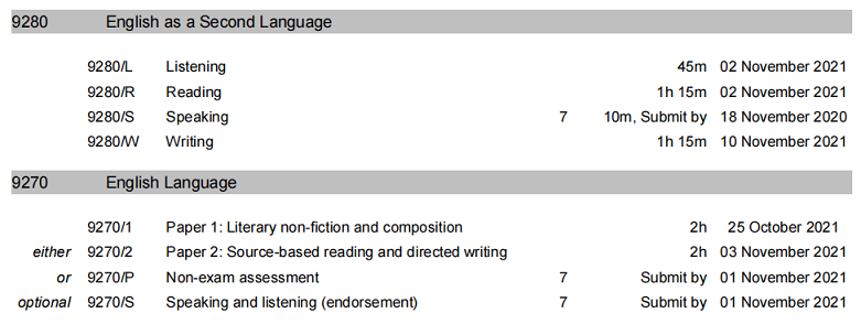 关注，2021年10/11月CAIE IGCSE&ALevel和牛津AQA IGCSE秋季大考时间表来了！