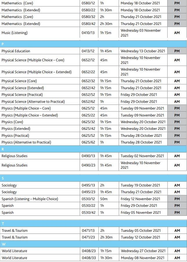 CAIE考试局公布了IGCSE和Alevel10-11月考试时间! CAIE考试局公布了IGCSE和Alevel10-11月考试时间!