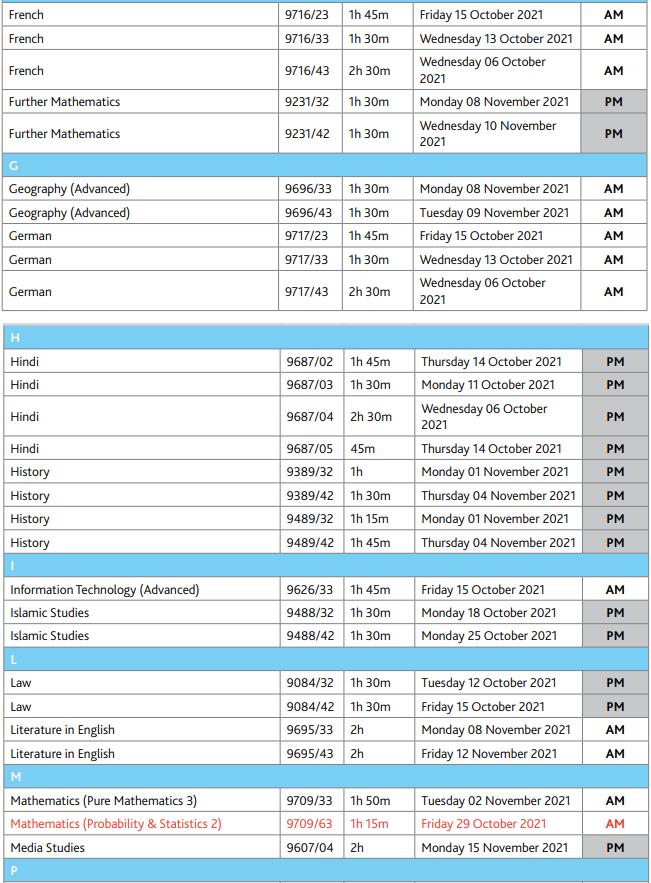 CAIE考试局公布了IGCSE和Alevel10-11月考试时间! CAIE考试局公布了IGCSE和Alevel10-11月考试时间!