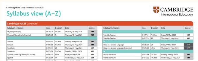 CAIE、Edexcel、AQA三大考试局2024上半年大考安排！