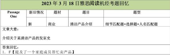 2023年3月18日雅思阅读机经