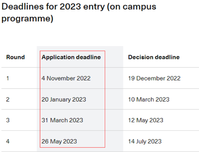 英国12所Top大学申请截止日期，快抓紧时间补申吧！