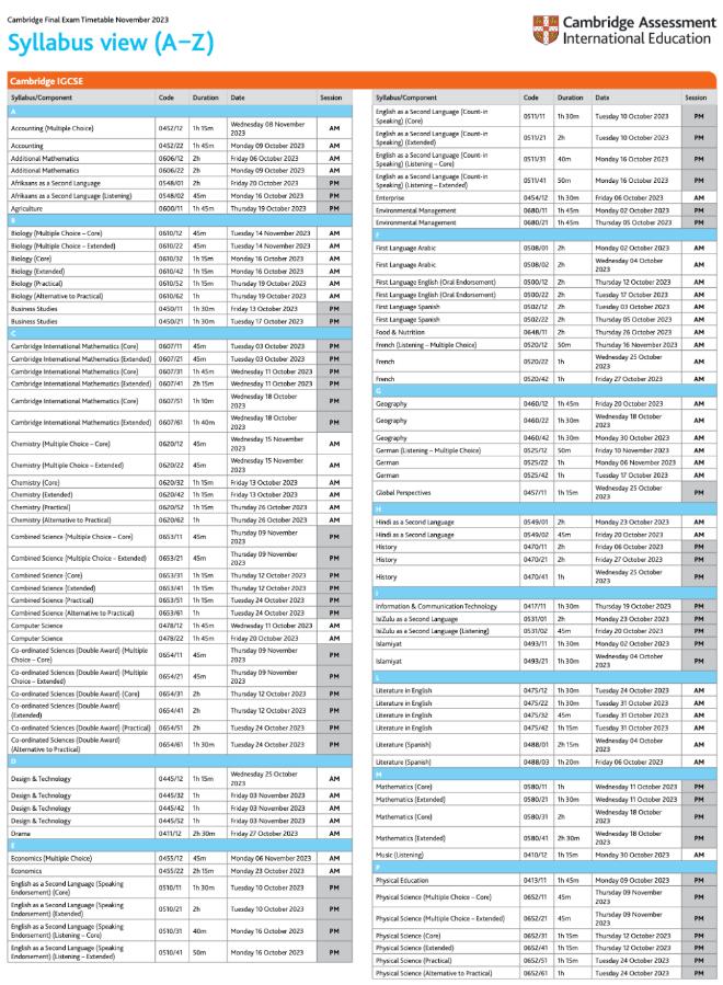 2023年A-Level爱德思、CAIE、AQA三大考试局秋季考试时间安排出炉！
