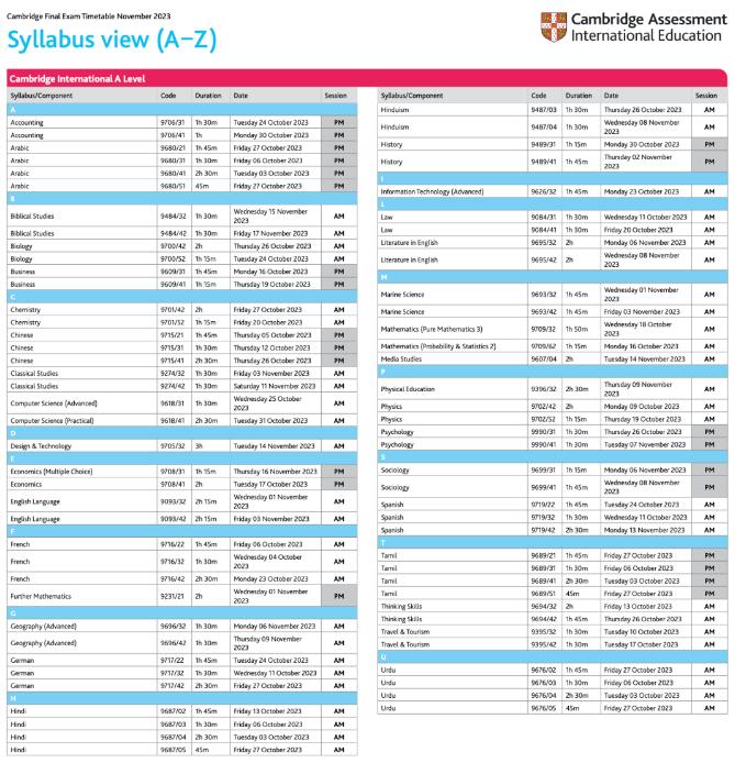 2023年A-Level爱德思、CAIE、AQA三大考试局秋季考试时间安排出炉！