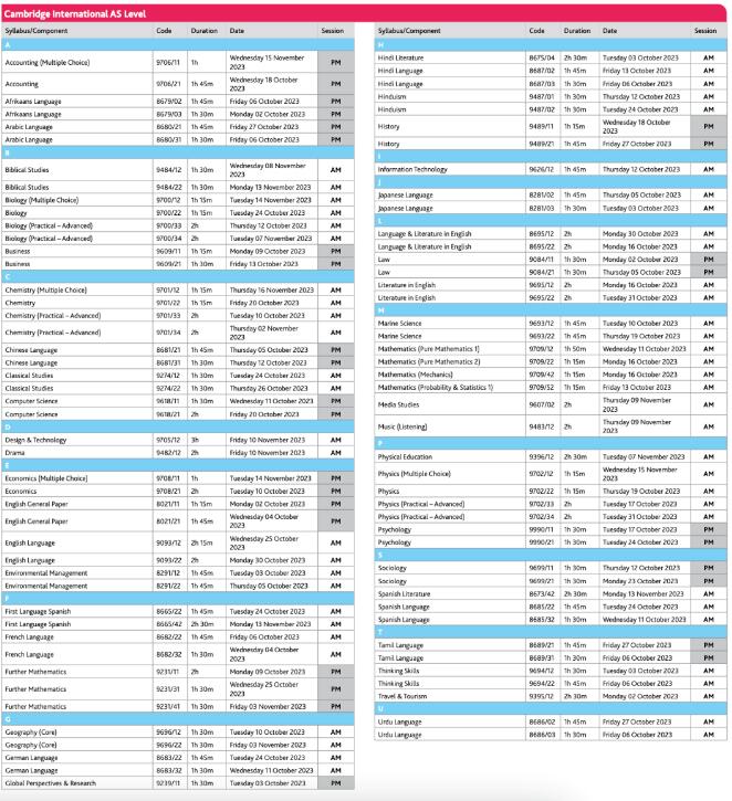 2023年A-Level爱德思、CAIE、AQA三大考试局秋季考试时间安排出炉！
