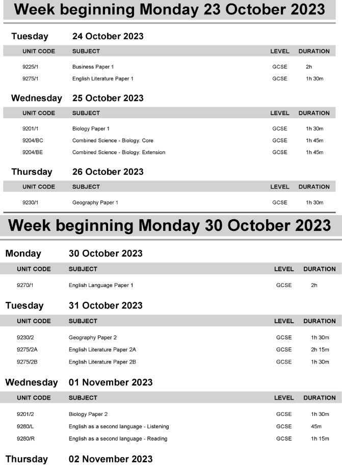 2023年A-Level爱德思、CAIE、AQA三大考试局秋季考试时间安排出炉！