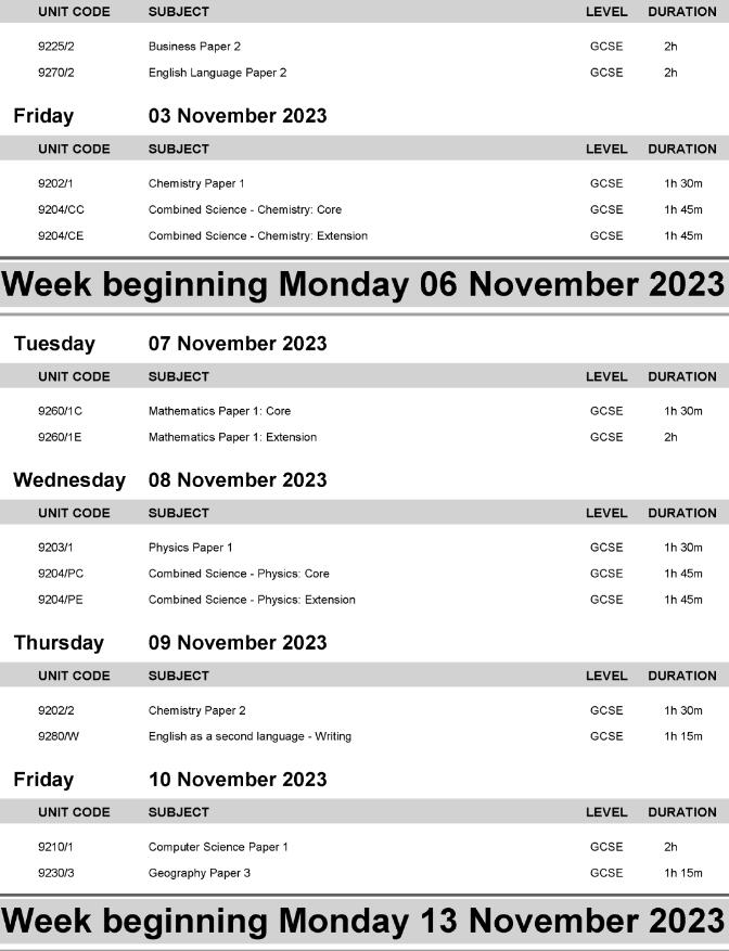 2023年A-Level爱德思、CAIE、AQA三大考试局秋季考试时间安排出炉！
