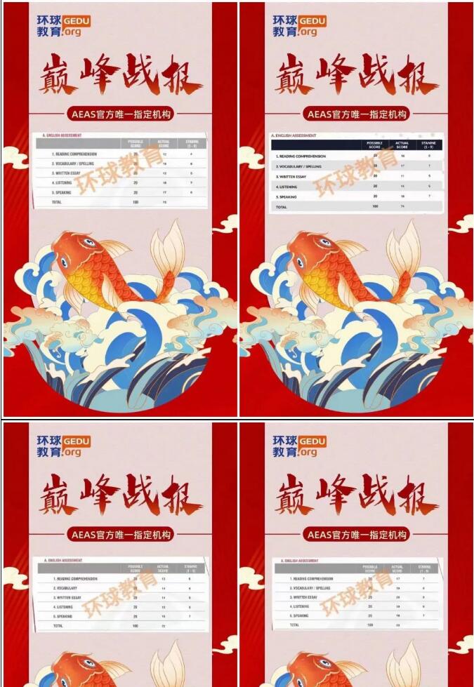喜报！环球教育AEAS让你出国前语言先人一步！