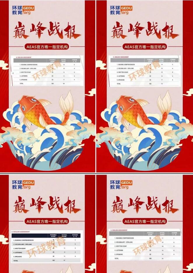 喜报！环球教育AEAS让你出国前语言先人一步！
