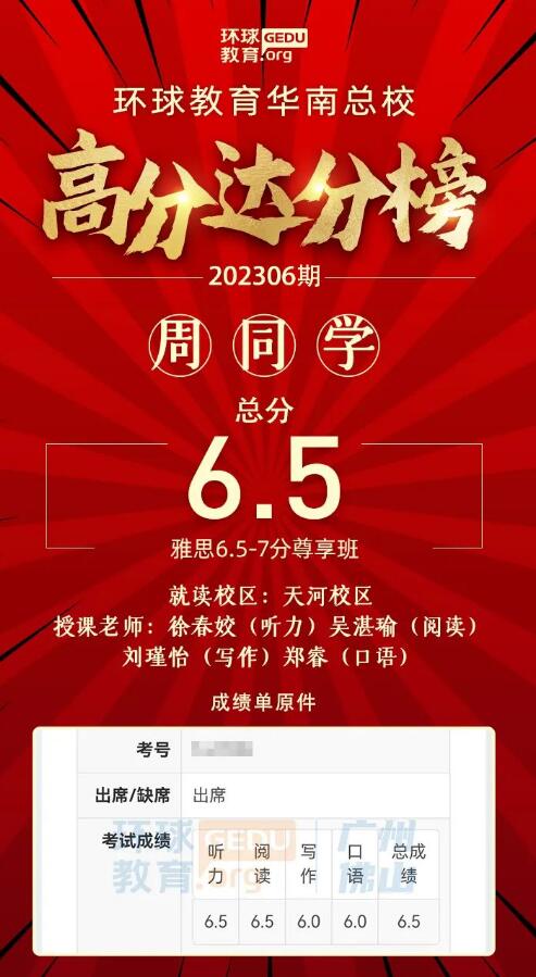 雅思高分喜讯：雅思首考拿7分、听力拿8分、阅读拿8.5分！