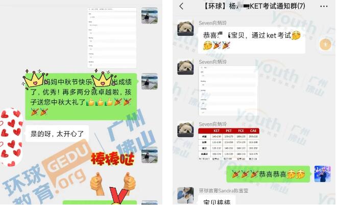 广州环球优思KET/PET小学员们考试通过率再攀高峰！