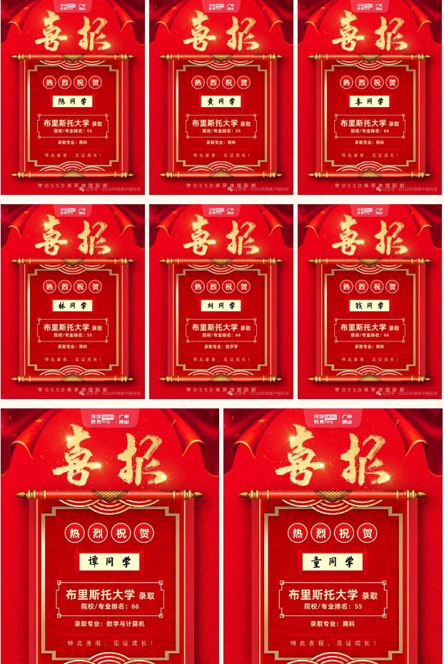 均为世界TOP100名校录取！！广州环球OSSD新一轮录取捷报公布！