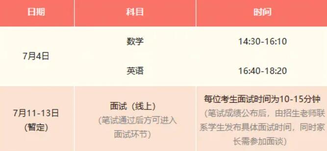 考生速看！华附国际部7月4日招生入学考试指南！