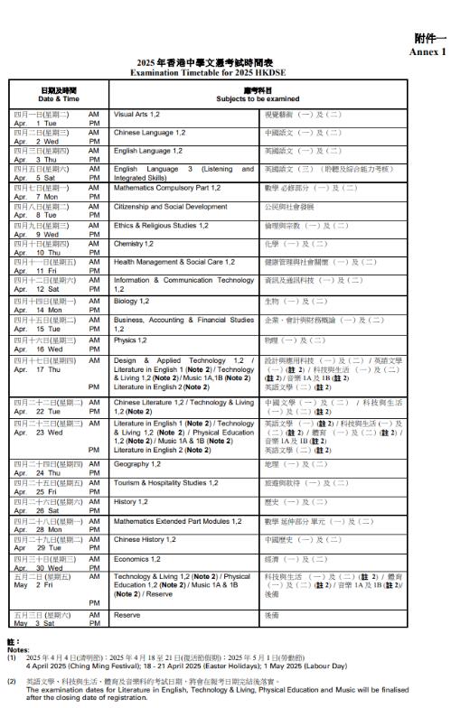 2025年DSE考试将于9月接受报名，考试费用上调！