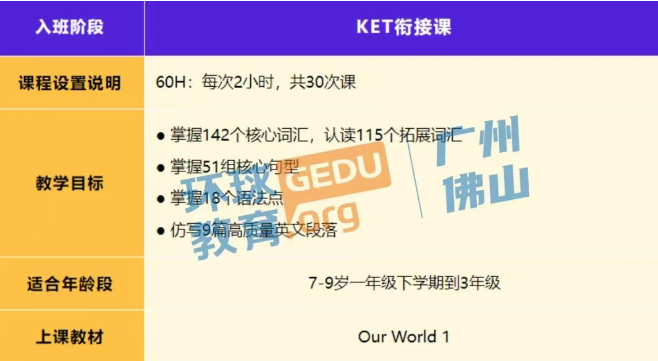 广州环球雅思9月KET衔接班来了，一站式解决备考难题！