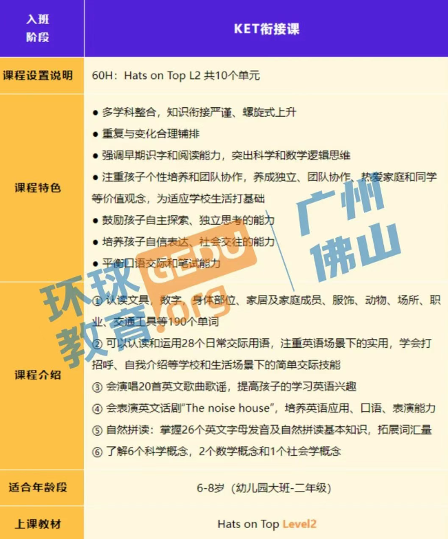 广州环球雅思9月KET衔接班来了，一站式解决备考难题！