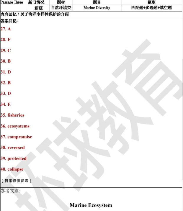 2026年4月18雅思阅读写作机经