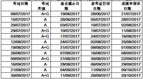 “2017年7-9月雅思UKVI考試報(bào)名通知”