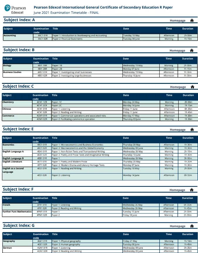 爱德思2021夏季 IGCSE&IAL各科考试调整和考试时间表出炉！