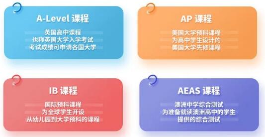 A-Level/AP/IB/AEAS等主流国际课程