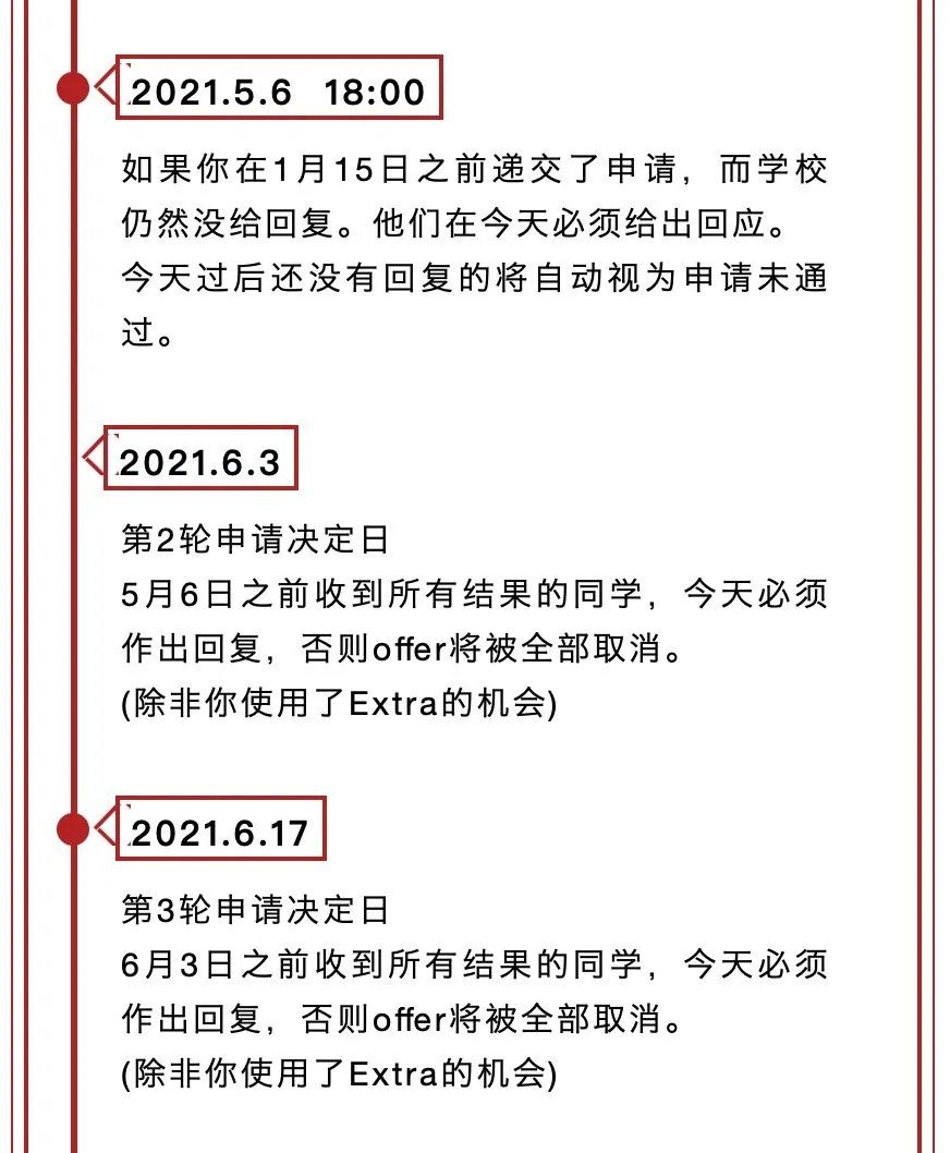 2021年UCAS申请时间轴
