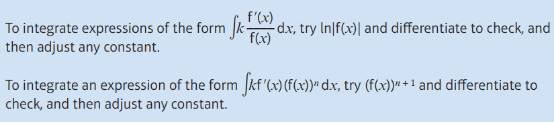 A-level数学积分法则