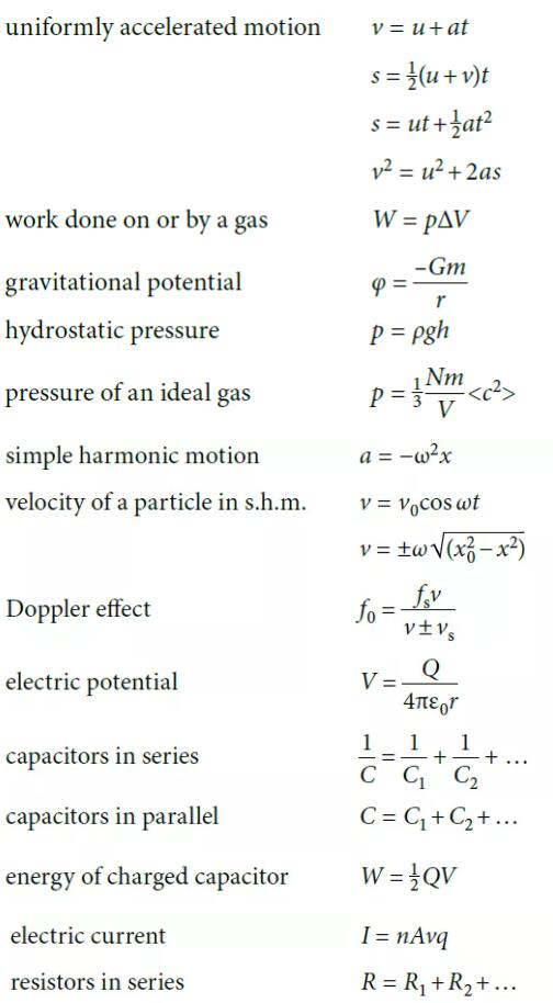 Edexcel|秋考在即，ALevel物理刷题必备数学、物理公式、常数、常用单位换算