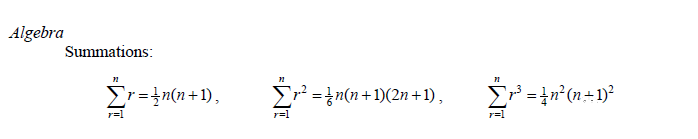 CAIE剑桥考试局ALevel数学和进阶数学必须掌握的公式汇总