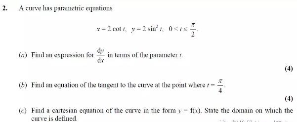 ALevel数学（P4）Differentiation 微分练习题详解