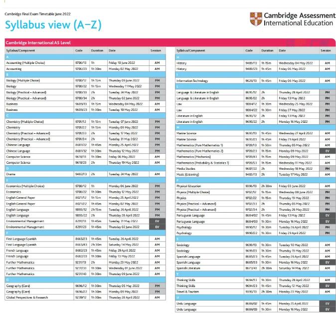 2022年05/06月国际三大体系Alevel/IBDP/AP夏季考试时间表来了！
