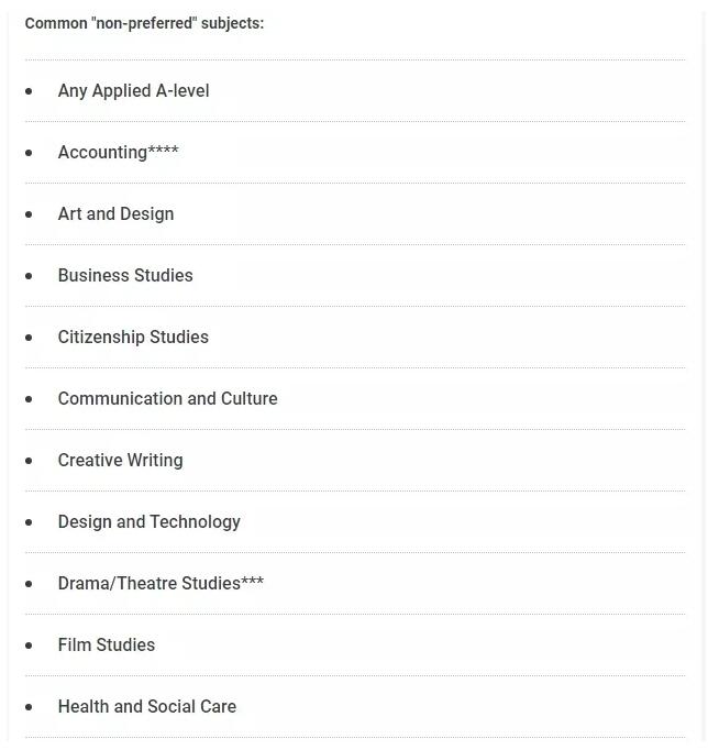 千万不要用这些Alevel科目申请G5！会被拒绝！