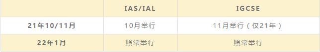 Edexcel（IGCSE/IAL)考生要注意：21年10-11月、22年1月考试季，哪些科目能考，哪些不行？